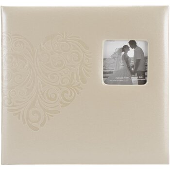 PIONEER PIONEER HEART EMBOSSED WEDDING 12x12 POST-BOUND ALBUM WITH WINDOW