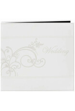 PIONEER PIONEER LEATHERETTE WHITE WEDDING STITCHED 12x12 POST BOUND ALBUM