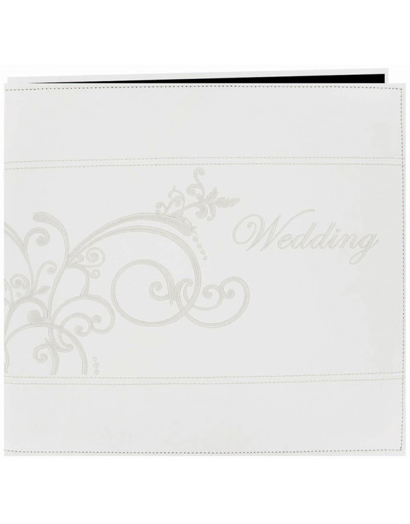 PIONEER PIONEER LEATHERETTE BLANC MARIAGE COUSUE 12x12 RELIURE À VIS ALBUM