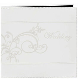 PIONEER PIONEER LEATHERETTE BLANC MARIAGE COUSUE 12x12 RELIURE À VIS ALBUM