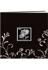 PIONEER PIONEER BLACK SCROLL EMBROIDERY FABRIC POST BOUND 12x12 ALBUM