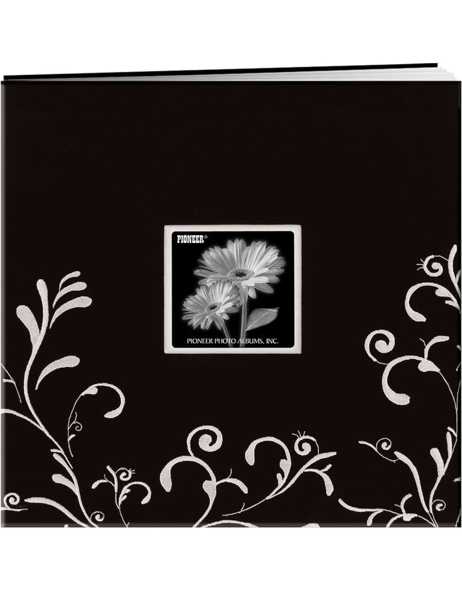 PIONEER PIONEER BLACK SCROLL EMBROIDERY FABRIC POST BOUND 12x12 ALBUM