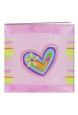 PIONEER PIONEER 3D APPLIQUE COEUR RAYÉ BLANC POST BOUND 12x12 ALBUM