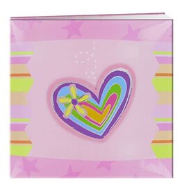 PIONEER PIONEER 3D APPLIQUE COEUR RAYÉ BLANC POST BOUND 12x12 ALBUM