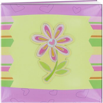 PIONEER PIONEER 3D APPLIQUE FLOWER STRIPED POST BOUND 12x12 ALBUM