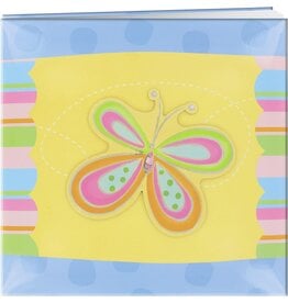 PIONEER PIONEER 3D APPLIQUE BUTTERFLY STRIPED POST BOUND 12x12 ALBUM