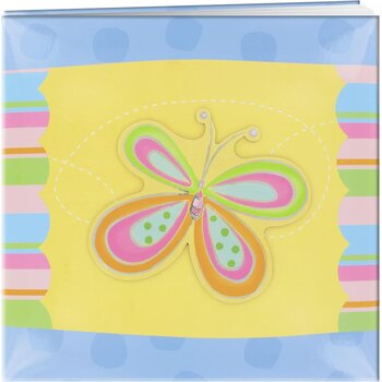 PIONEER PIONEER 3D APPLIQUE BUTTERFLY STRIPED POST BOUND 12x12 ALBUM