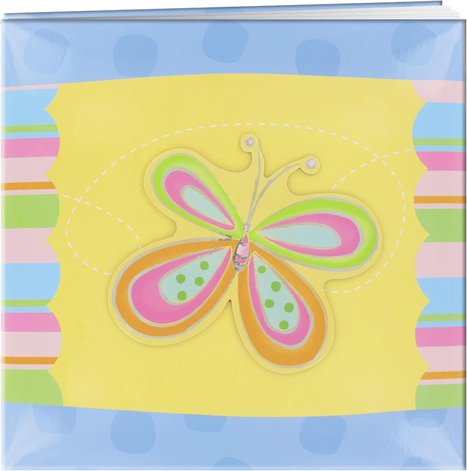 PIONEER PIONEER 3D APPLIQUE BUTTERFLY STRIPED POST BOUND 12x12 ALBUM