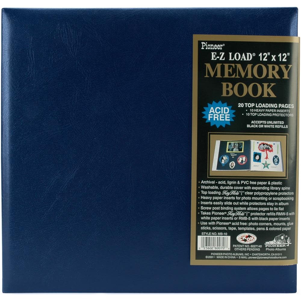 PIONEER PIONEER LEATHERETTE MEMORY BOOK NAVY BLUE 12x12 ALBUM