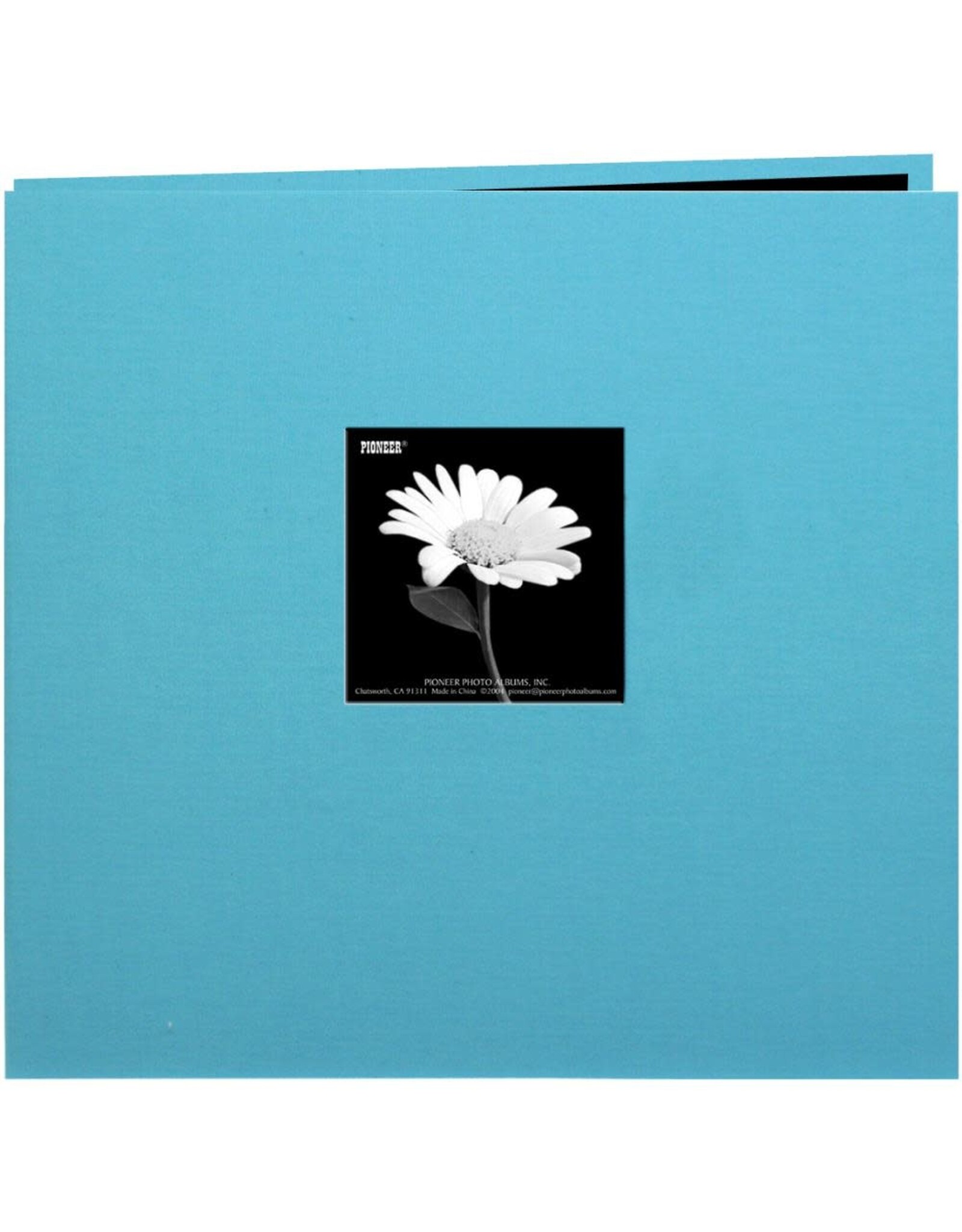 PIONEER PIONEER FABRIC MEMORY BOOK TURQUOISE BLUE POST-BOUND 12x12 ALBUM WITH WINDOW