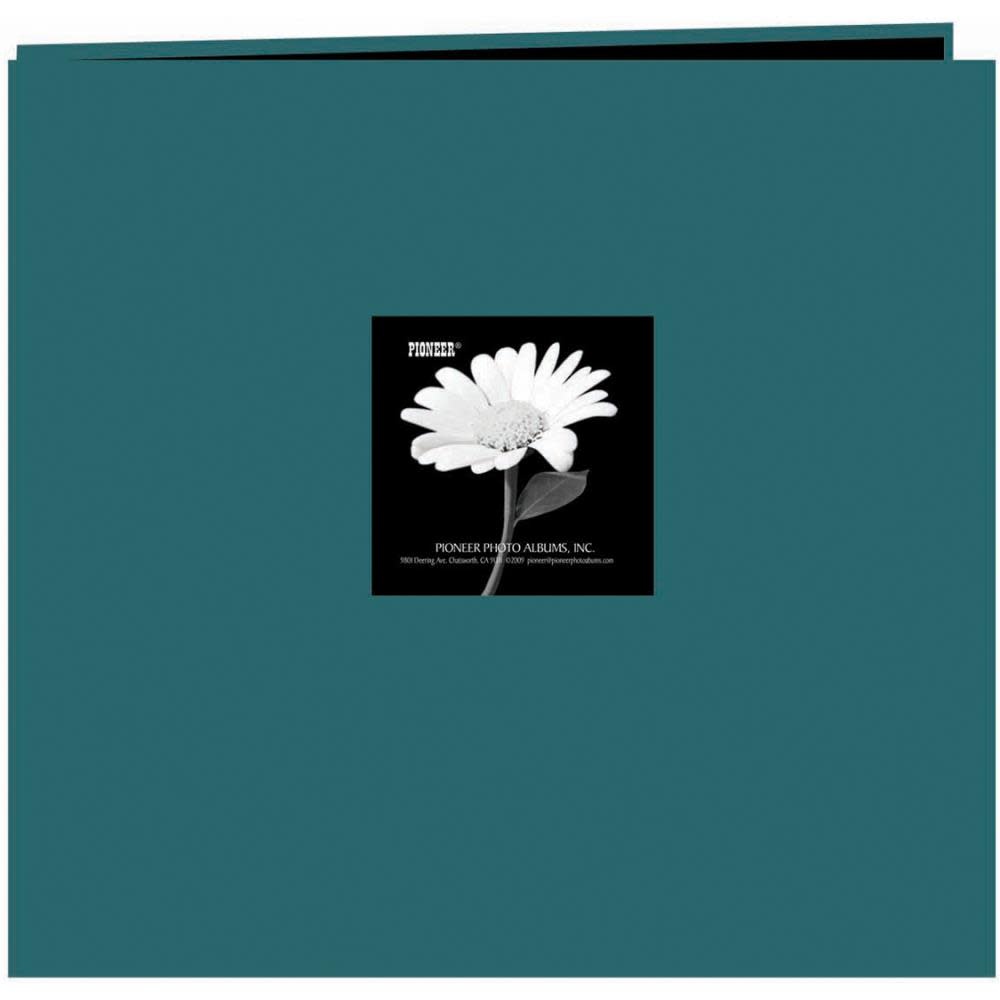 PIONEER PIONEER FABRIC MEMORY BOOK MAJESTIC TEAL POST-BOUND 12x12 ALBUM WITH WINDOW