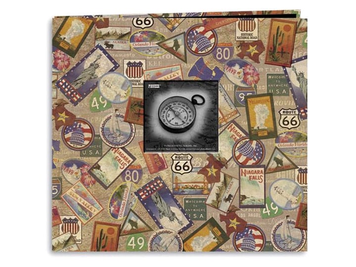 PIONEER PIONEER TRAVEL STICKERS POST BOUND 12x12 ALBUM WITH WINDOW