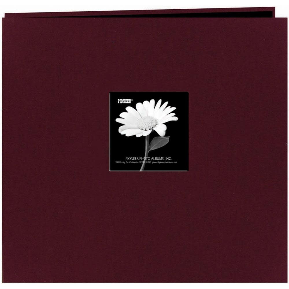 PIONEER PIONEER FABRIC MEMORY BOOK SWEET PLUM POST-BOUND 12x12 ALBUM WITH WINDOW