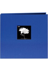 PIONEER PIONEER FABRIC MEMORY BOOK COBALT BLUE POST-BOUND 12x12 ALBUM WITH WINDOW