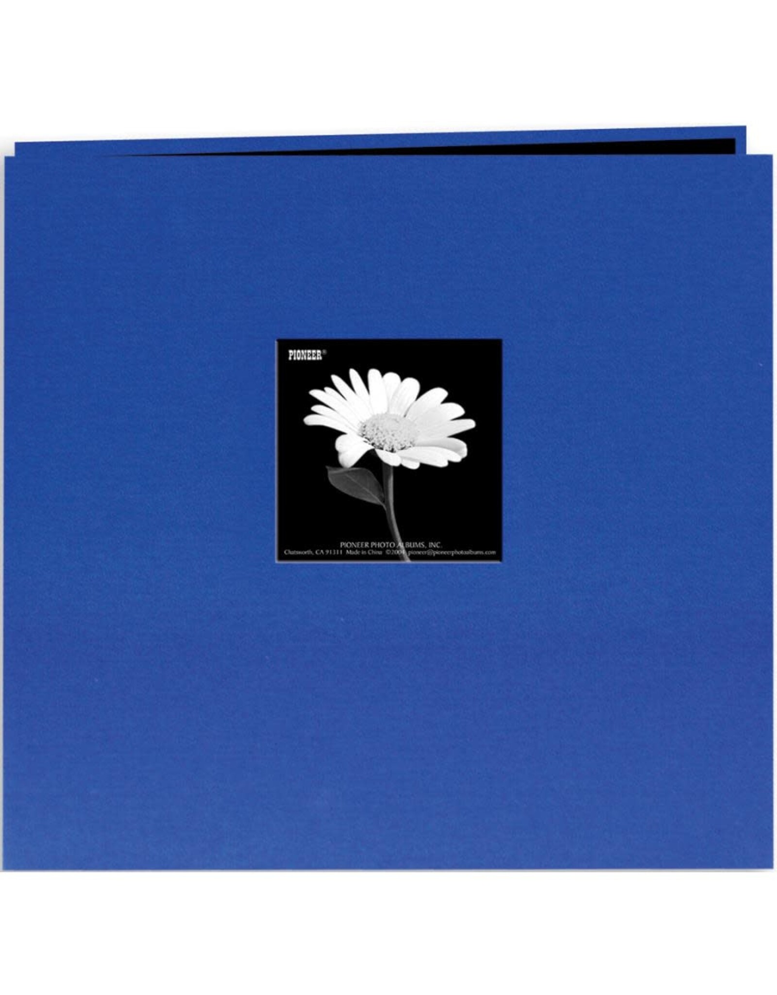 PIONEER PIONEER FABRIC MEMORY BOOK COBALT BLUE POST-BOUND 12x12 ALBUM WITH WINDOW