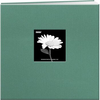 PIONEER PIONEER FABRIC MEMORY BOOK TRANQUIL AQUA POST-BOUND 12x12 ALBUM WITH WINDOW