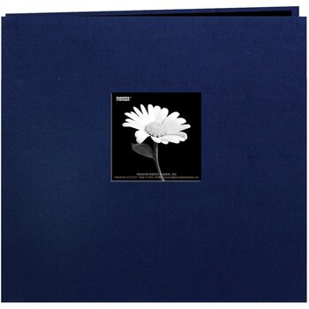 PIONEER PIONEER FABRIC MEMORY BOOK REGAL NAVY POST-BOUND 12x12 ALBUM WITH WINDOW