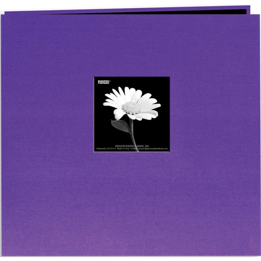 PIONEER PIONEER FABRIC MEMORY BOOK GRAPE PURPLE POST-BOUND 12x12 ALBUM WITH WINDOW