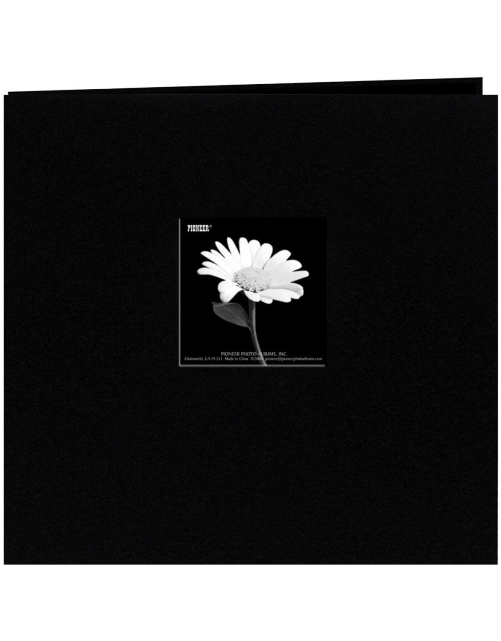 PIONEER PIONEER FABRIC MEMORY BOOK BLACK POST-BOUND 12x12 ALBUM WITH WINDOW