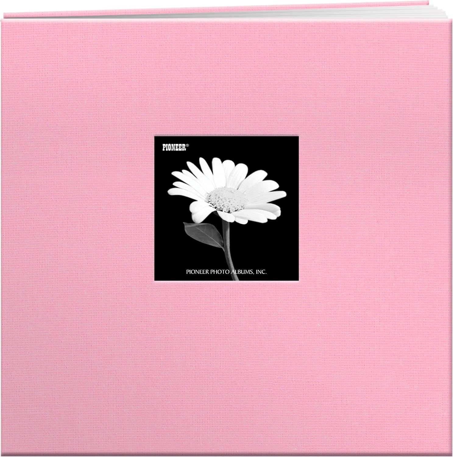 PIONEER PIONEER BOOK CLOTH COVER DREAMY PINK 12x12 POST BOUND ALBUM WITH WINDOW