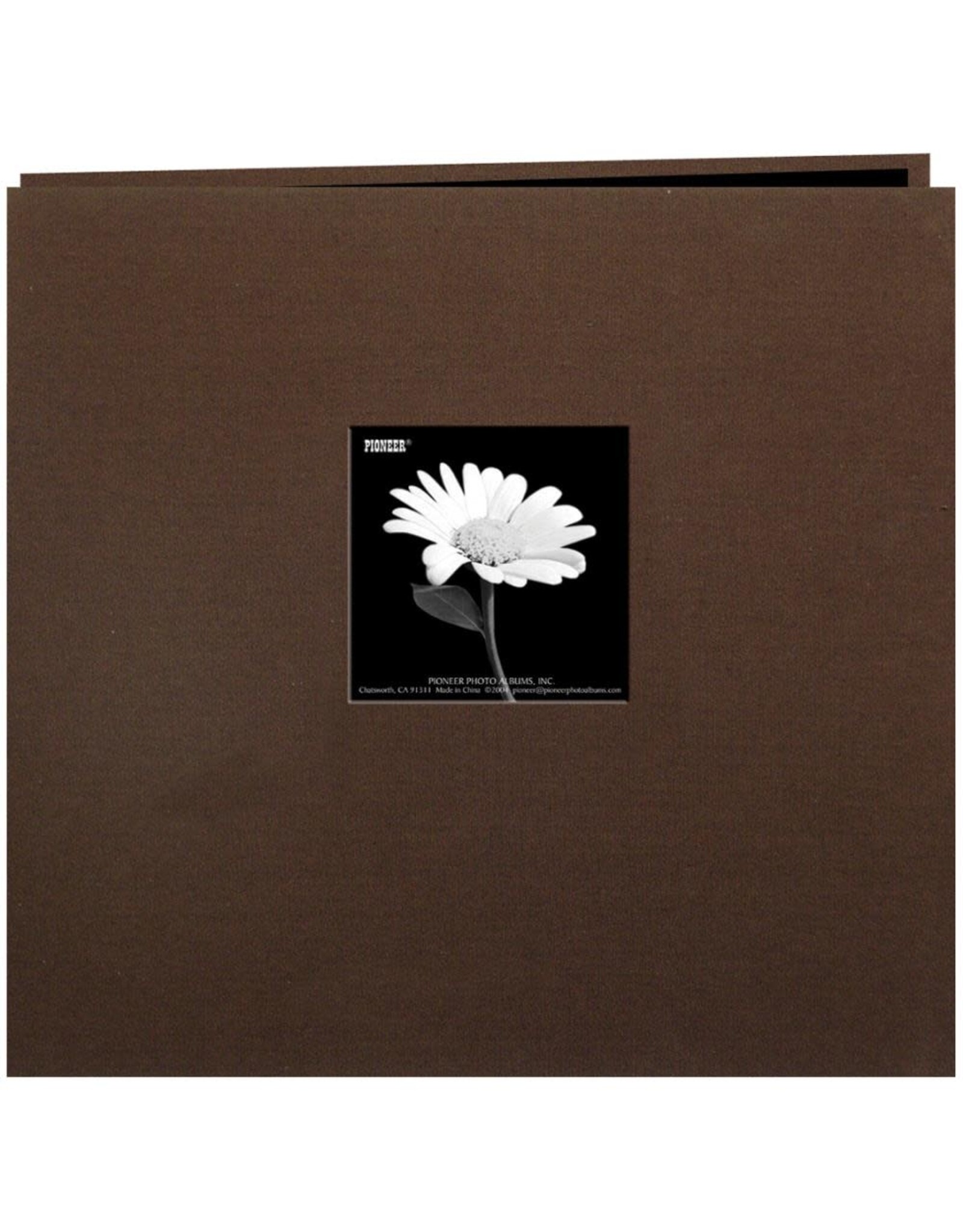 PIONEER PIONEER FABRIC MEMORY BOOK CHOCOLATE BROWN POST-BOUND 12x12 ALBUM WITH WINDOW