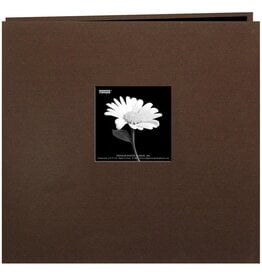 PIONEER PIONEER FABRIC MEMORY BOOK CHOCOLATE BROWN POST-BOUND 12x12 ALBUM WITH WINDOW