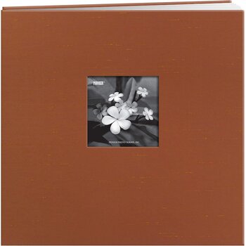 PIONEER PIONEER SILK FABRIC FRAME COPPER POST-BOUND 12x12 ALBUM WITH WINDOW