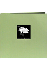 PIONEER PIONEER FABRIC MEMORY BOOK SAGE GREEN POST-BOUND 12x12 ALBUM WITH WINDOW