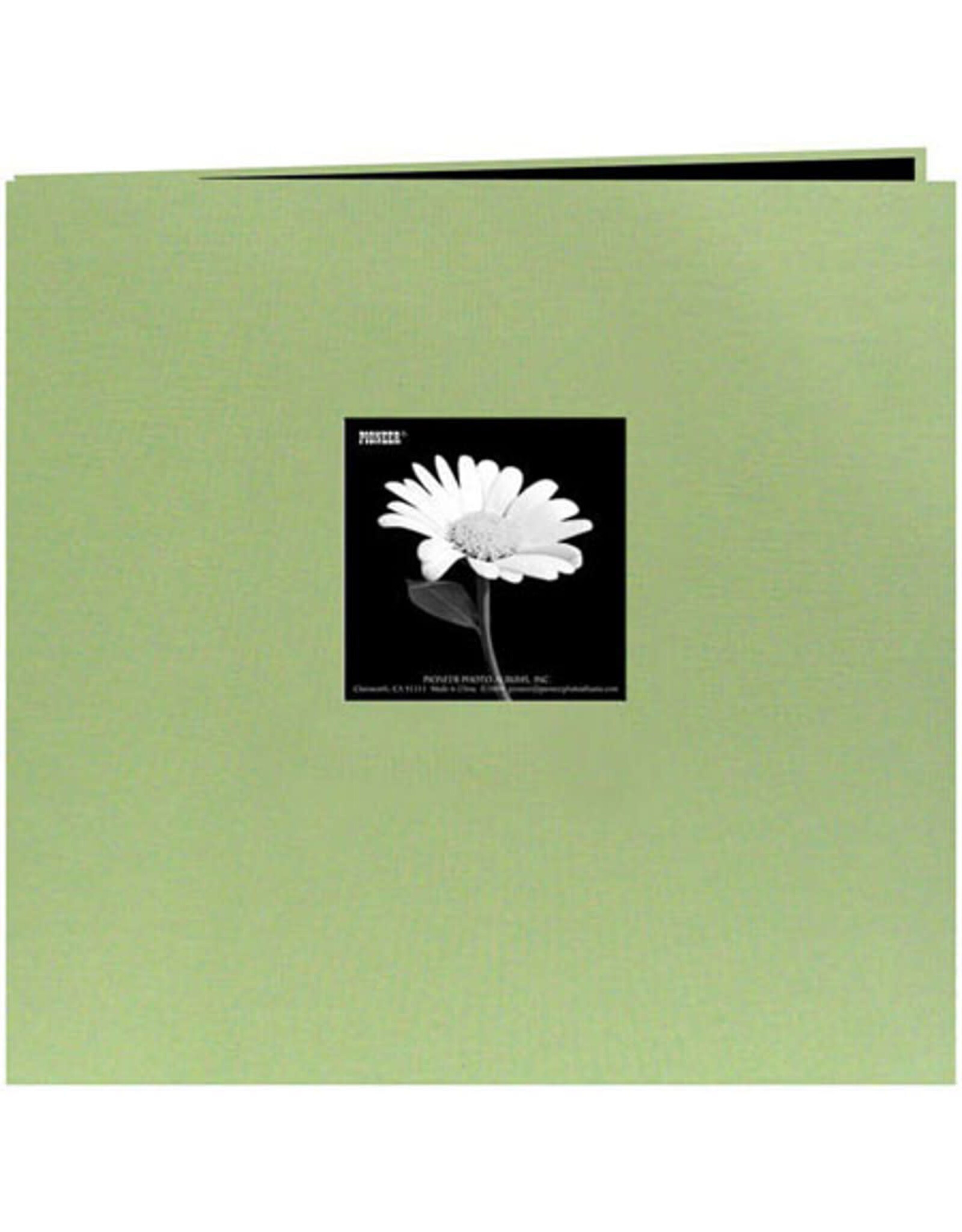 PIONEER PIONEER FABRIC MEMORY BOOK SAGE GREEN POST-BOUND 12x12 ALBUM WITH WINDOW