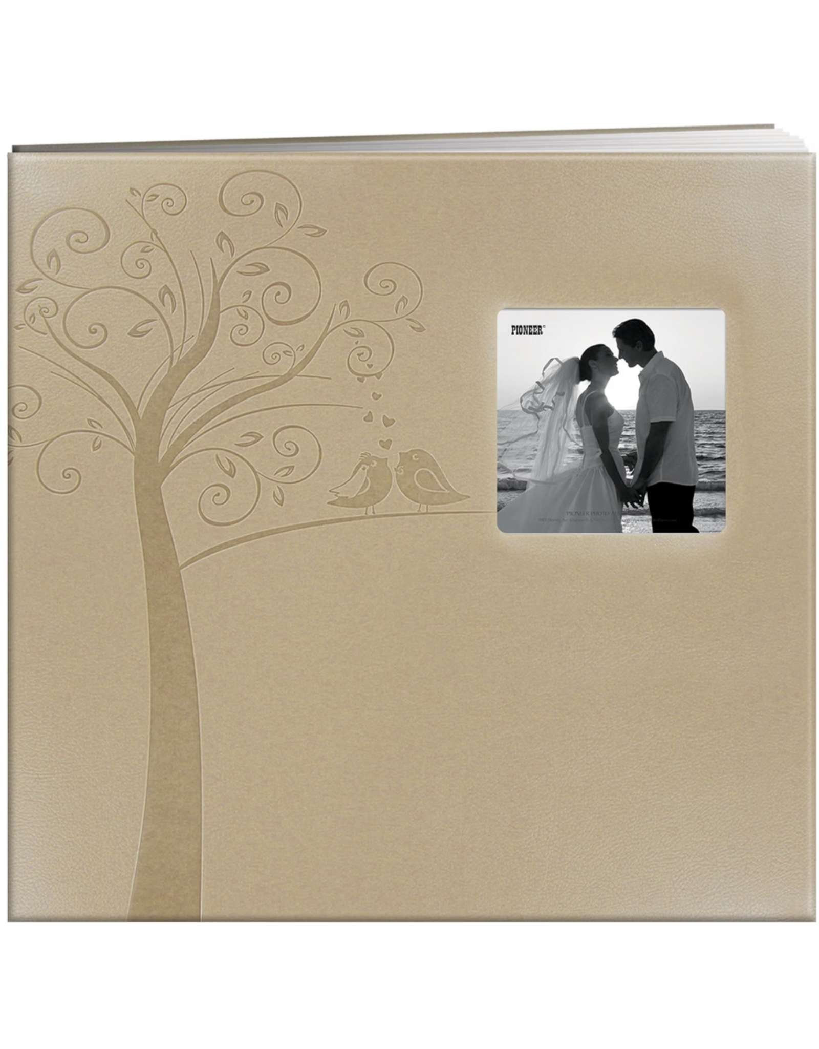 PIONEER PIONEER TREE EMBOSSED WEDDING 12x12 POST-BOUND ALBUM WITH WINDOW