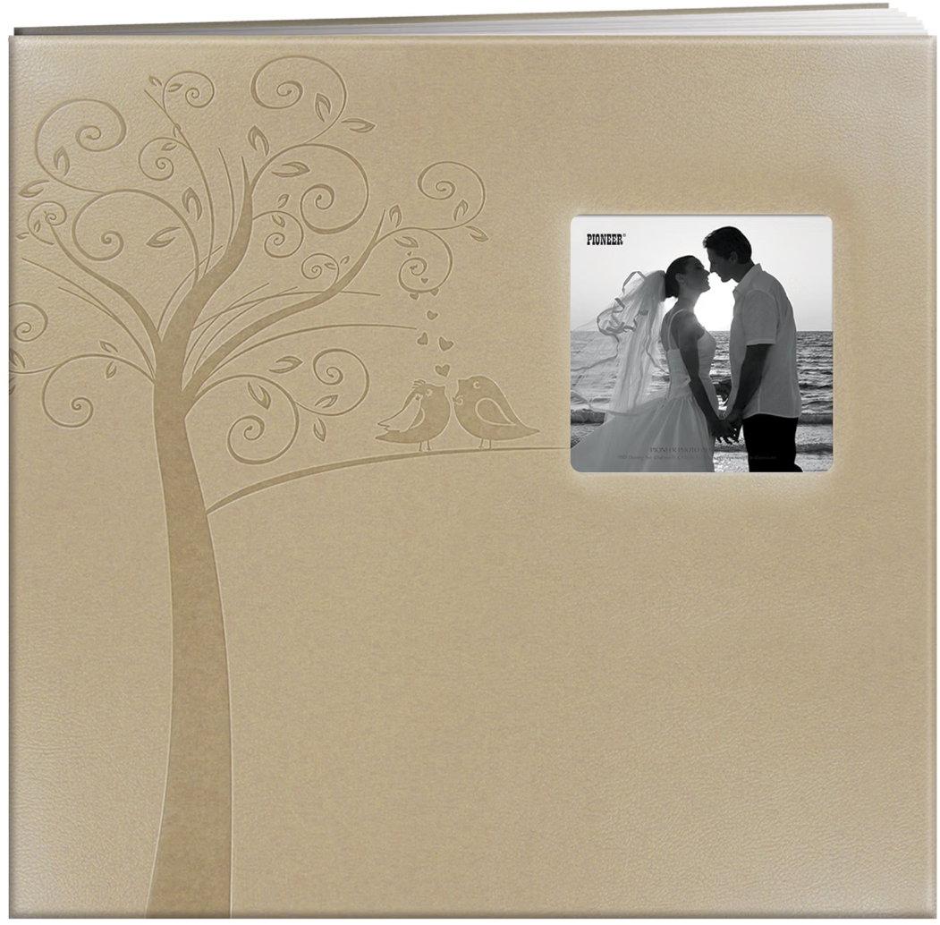 PIONEER PIONEER TREE EMBOSSED WEDDING 12x12 POST-BOUND ALBUM WITH WINDOW