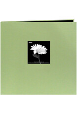 PIONEER PIONEER FABRIC MEMORY BOOK SAGE GREEN POST-BOUND 12x12 ALBUM WITH WINDOW