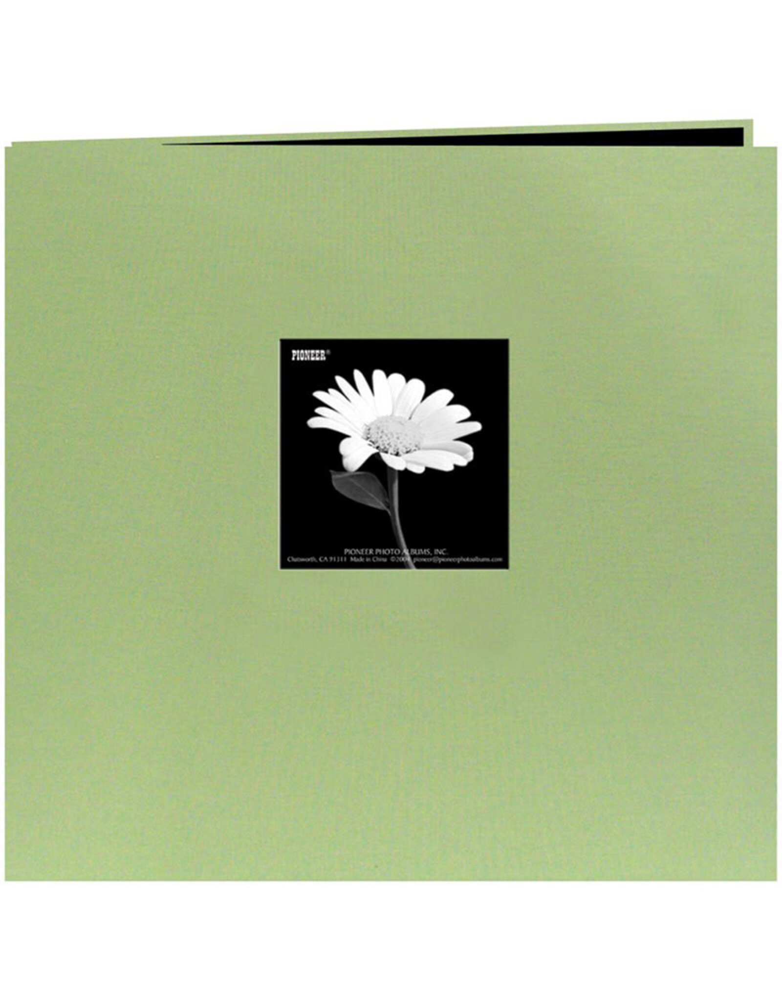PIONEER PIONEER FABRIC MEMORY BOOK SAGE GREEN POST-BOUND 12x12 ALBUM WITH WINDOW