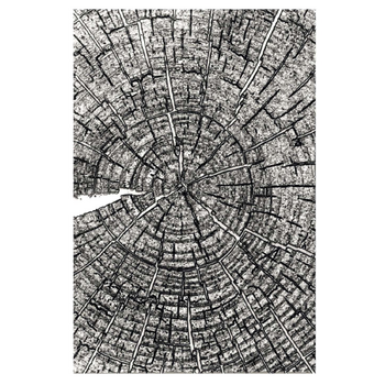 SIZZIX SIZZIX TIM HOLTZ 3D TEXTURE FADES TREE RINGS LARGE A5 EMBOSSING FOLDER
