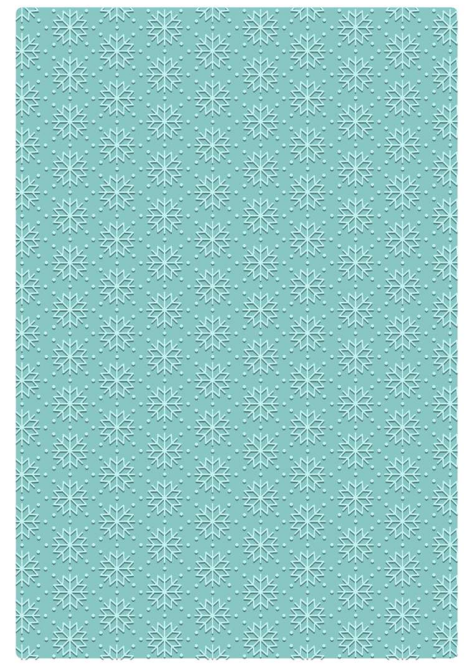 SIZZIX SIZZIX TIM HOLTZ 2D TEXTURE FADES VAULT SNOWFLAKES #3 LARGE A5 EMBOSSING FOLDER