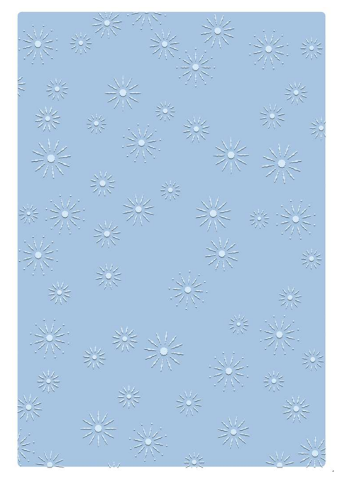 SIZZIX SIZZIX TIM HOLTZ 2D TEXTURE FADES VAULT SPARKLE STARS LARGE A5 EMBOSSING FOLDER