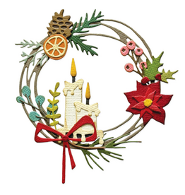 SIZZIX SIZZIX TIM HOLTZ THINLITS VAULT FESTIVE WREATH DIE SET