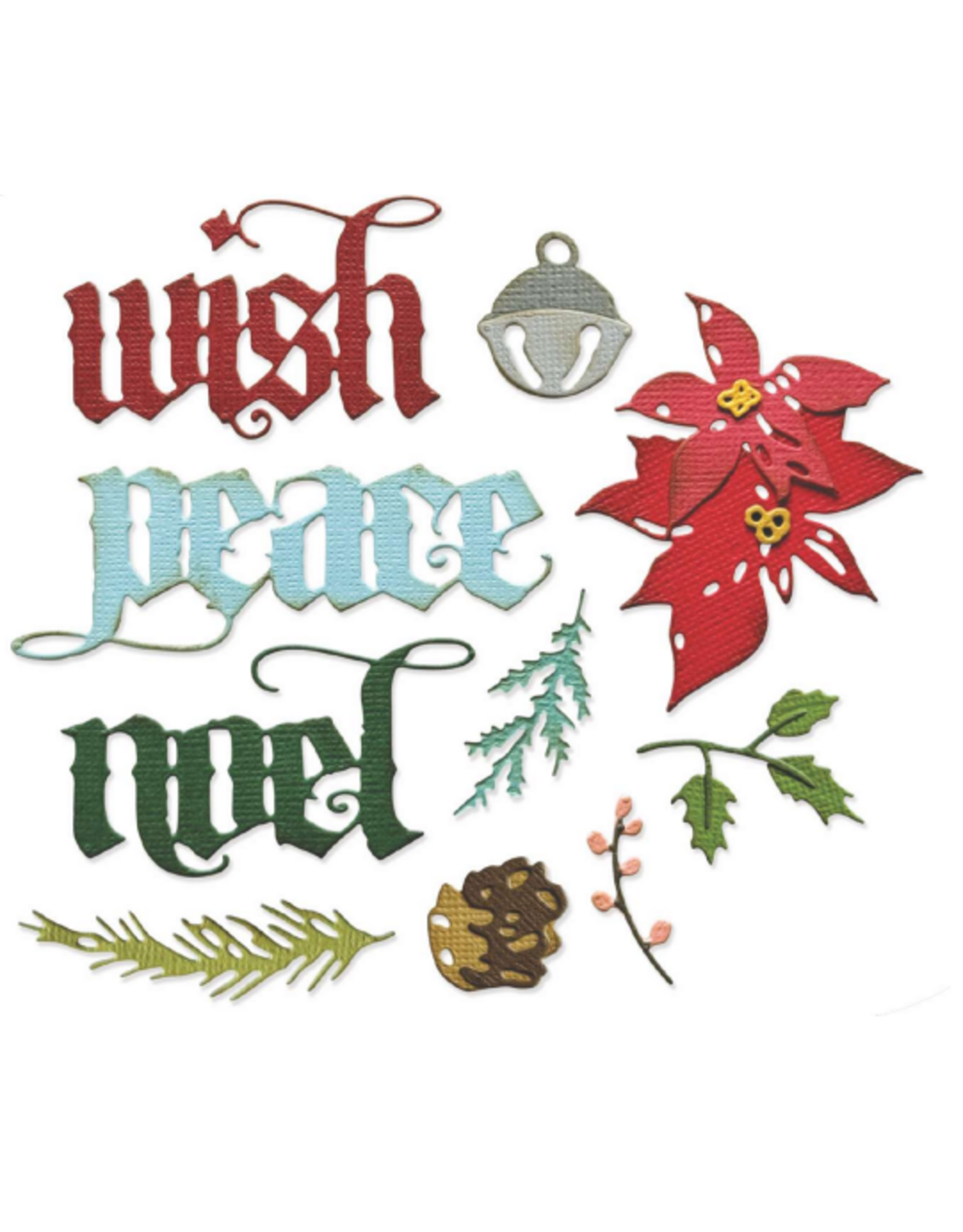 SIZZIX SIZZIX TIM HOLTZ THINLITS VAULT HOLIDAY CLASSIC DIE SET