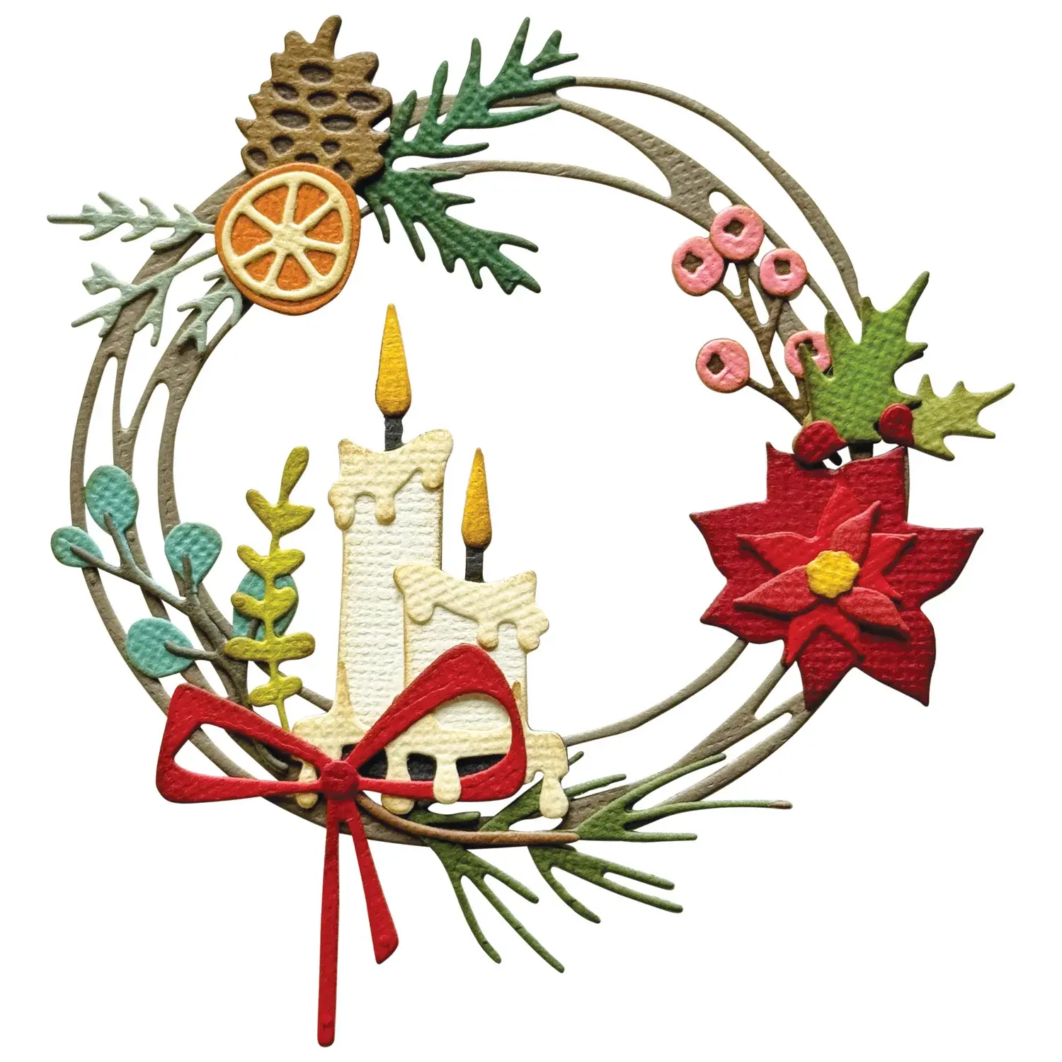 SIZZIX SIZZIX TIM HOLTZ THINLITS VAULT FESTIVE WREATH DIE SET