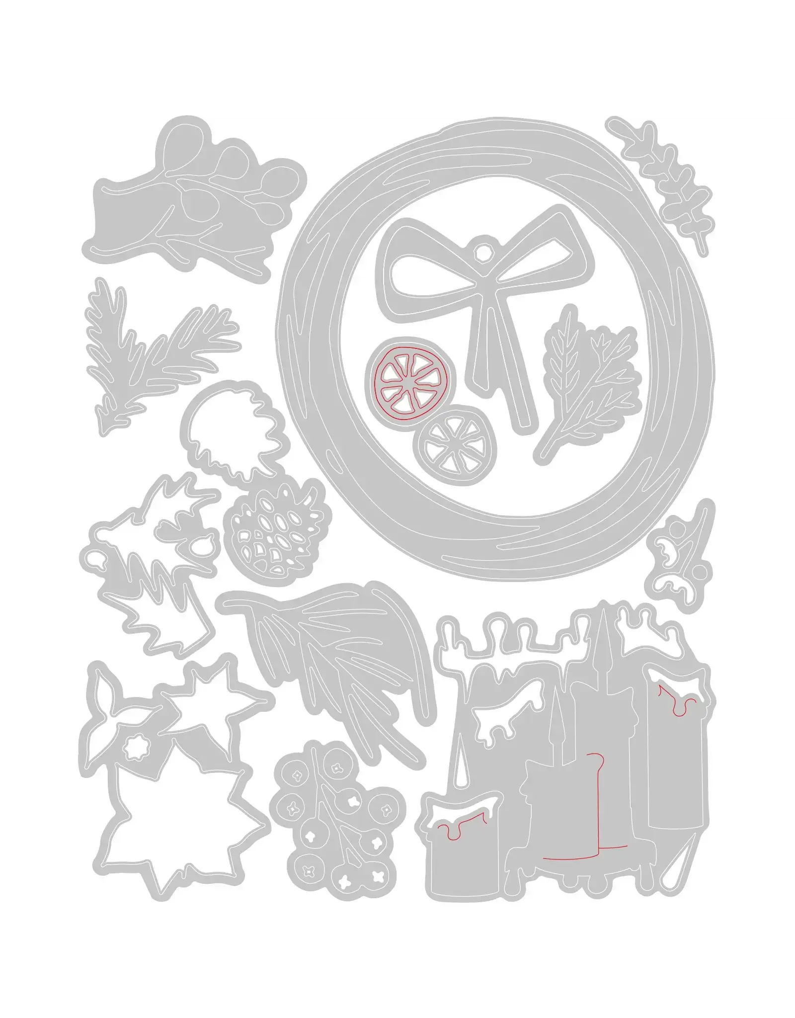 SIZZIX SIZZIX TIM HOLTZ THINLITS "VAULT" COURONNE FESTIVE ENSEMBLE DE MATRICES DE DÉCOUPE
