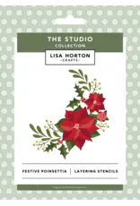 LISA HORTON CRAFTS LISA HORTON CRAFTS FESTIVE POINSETTIA LAYERING STENCILS