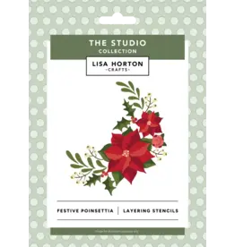 LISA HORTON CRAFTS LISA HORTON CRAFTS POINSETTIA FESTIF ENSEMBLE DE POCHOIRS