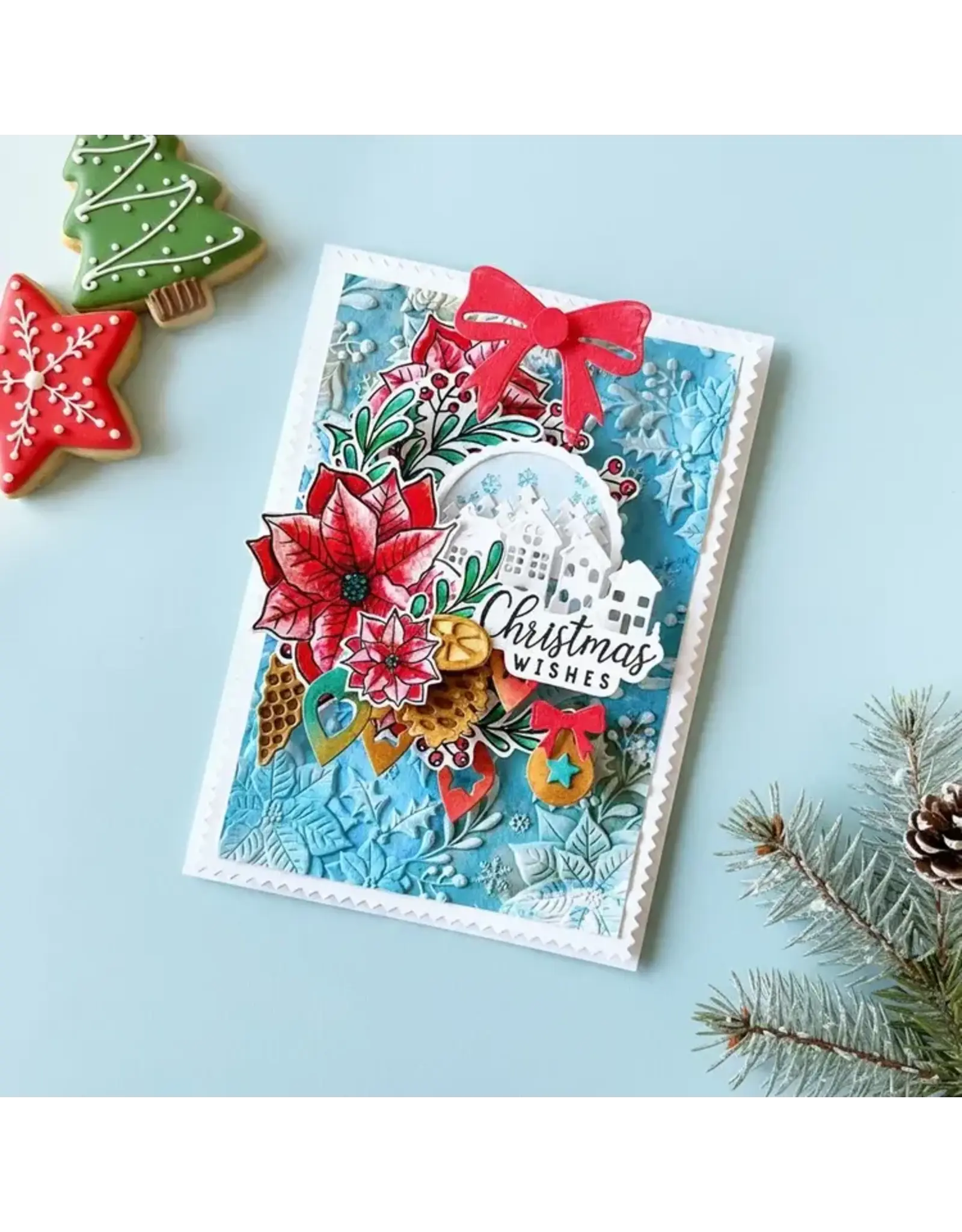 LISA HORTON CRAFTS LISA HORTON CRAFTS COURONNE FESTIVE ENSEMBLE DE MATRICES DE DÉCOUPE