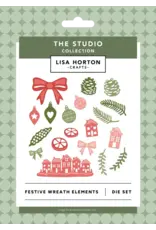 LISA HORTON CRAFTS LISA HORTON CRAFTS FESTIVE WREATH ELEMENTS DIE SET