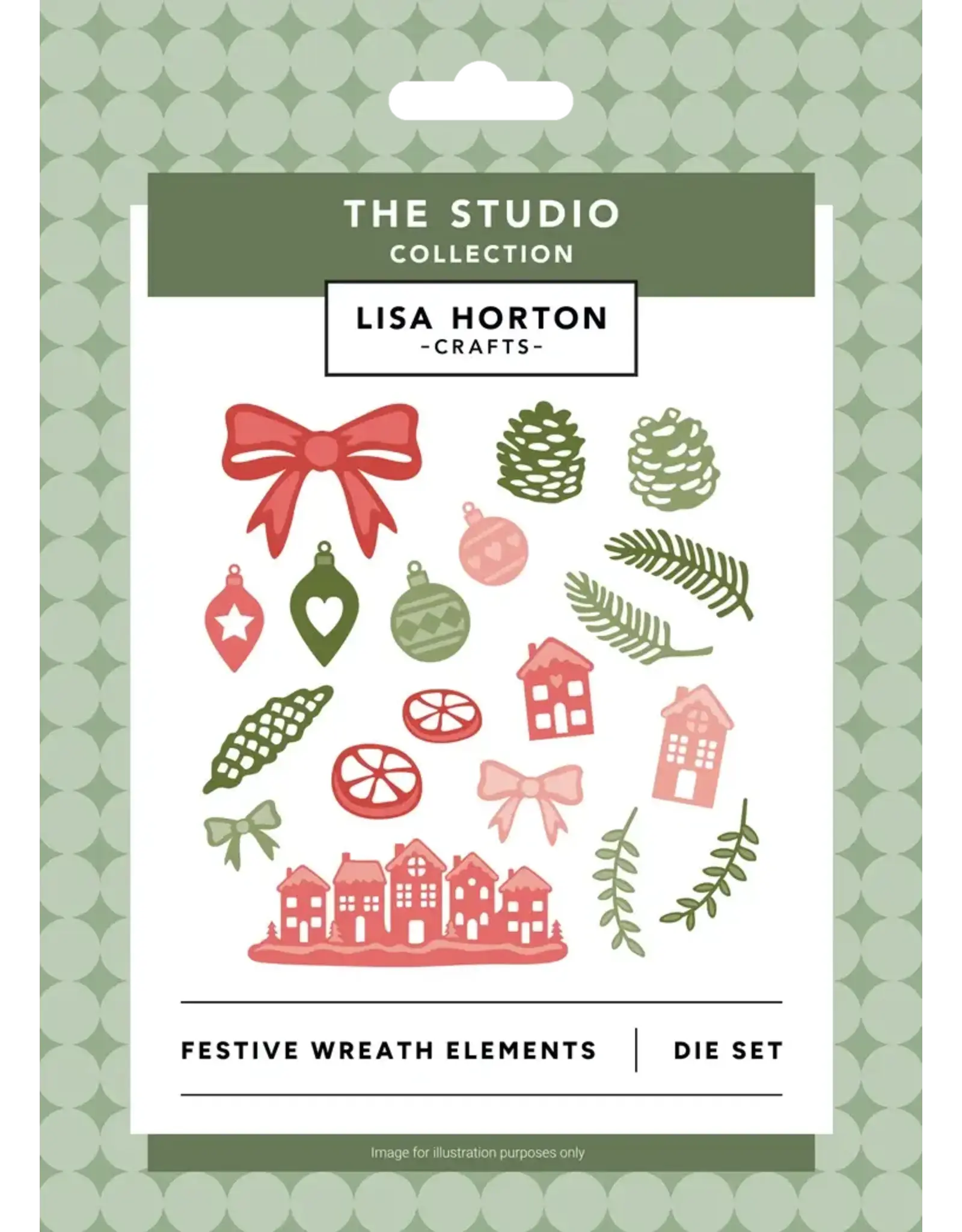 LISA HORTON CRAFTS LISA HORTON CRAFTS FESTIVE WREATH ELEMENTS DIE SET