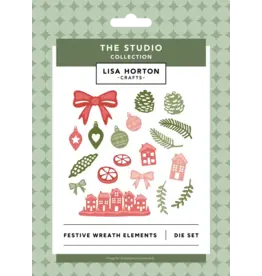 LISA HORTON CRAFTS LISA HORTON CRAFTS FESTIVE WREATH ELEMENTS DIE SET