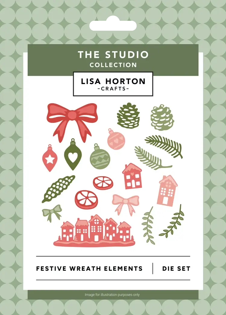 LISA HORTON CRAFTS LISA HORTON CRAFTS FESTIVE WREATH ELEMENTS DIE SET