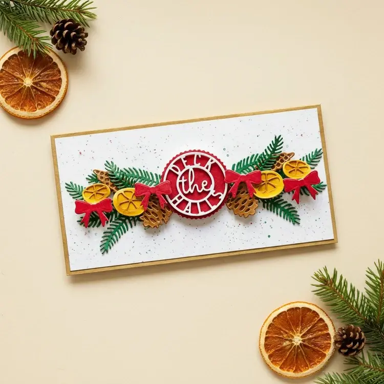 LISA HORTON CRAFTS LISA HORTON CRAFTS FESTIVE WREATH ELEMENTS DIE SET