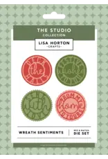 LISA HORTON CRAFTS LISA HORTON CRAFTS FESTIVE WREATH SENTIMENT DIE SET