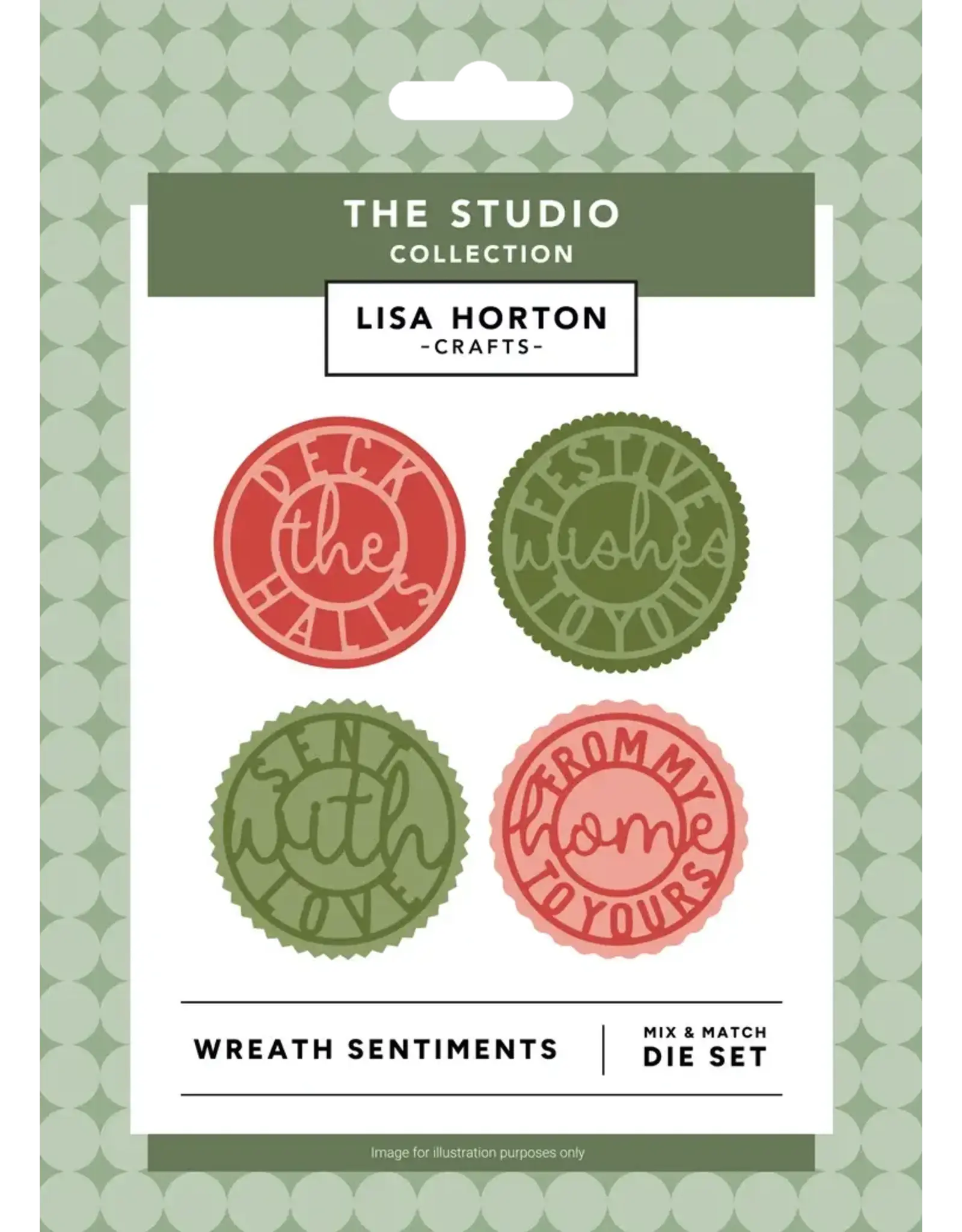 LISA HORTON CRAFTS LISA HORTON CRAFTS FESTIVE WREATH SENTIMENT DIE SET